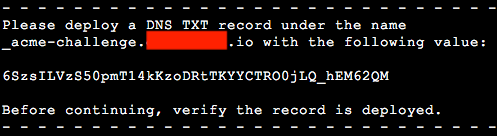 DNS CHALLENGE EXAMPLE DNS CHALLENGE EXAMPLE